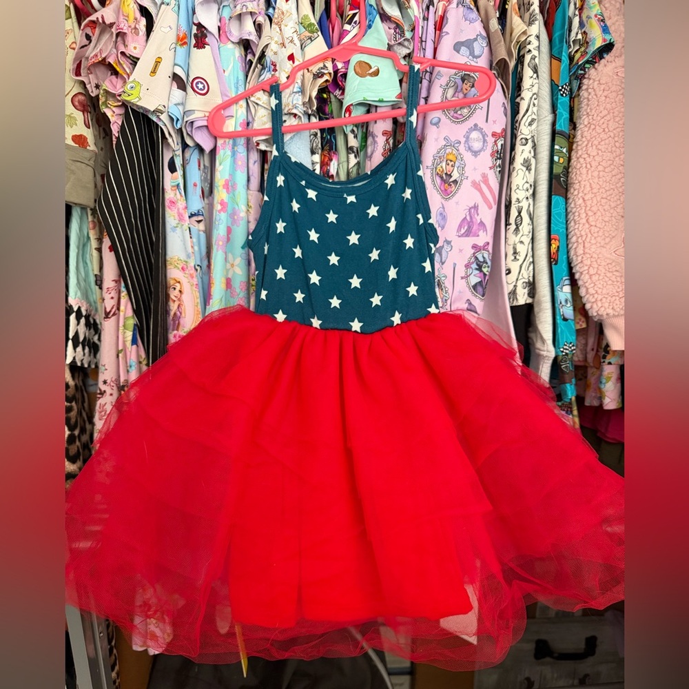 Fletch Stars & Tykes 4th Of July Tulle Dress 3T VGUC